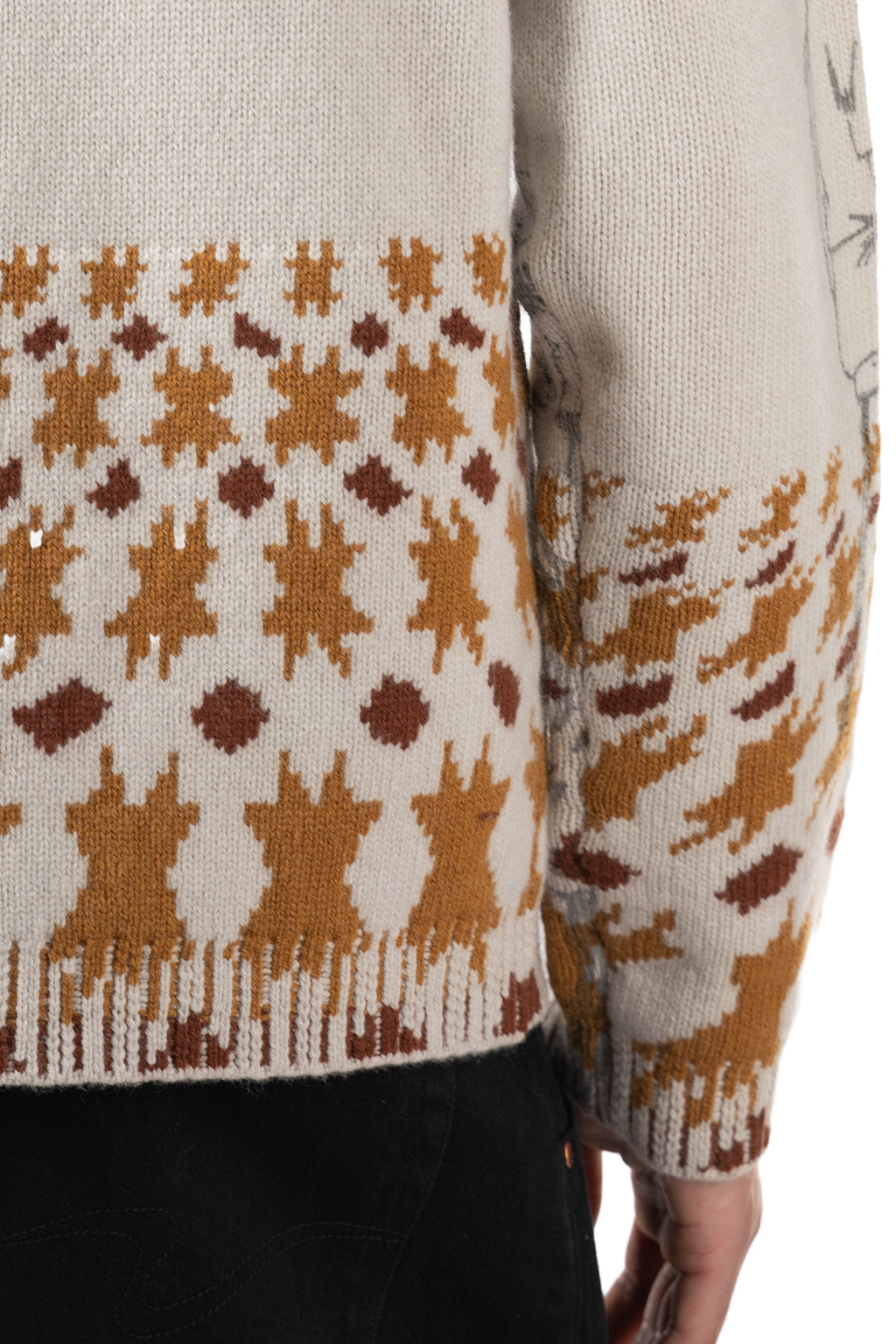 JW Anderson - Print Jacquard Jumper - Dove Grey